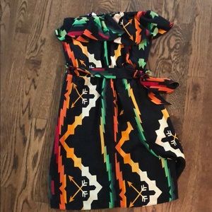 Amanda Uprichard Tribal Pattern Silk Dress - sz P
